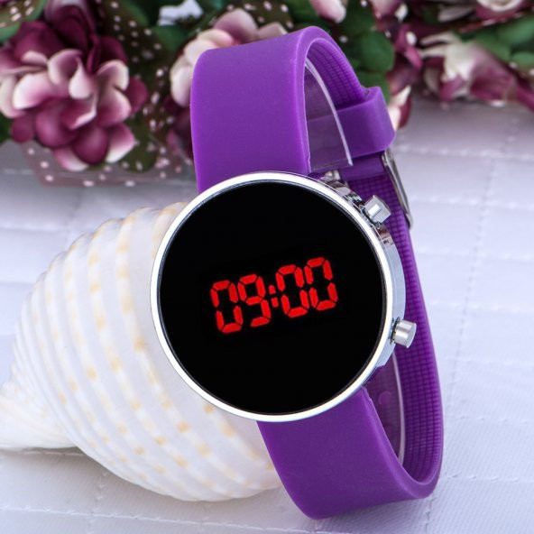Spectrum Marka Unisex Mor Renk Led Watch Dijital Genç Kız Bayan Çocuk Kol Saati