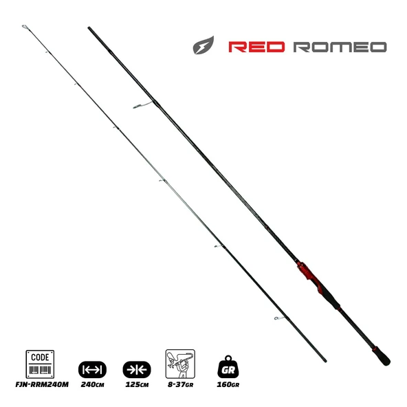Fujin Red Romeo 240cm 8-37gr 2 Parça Spin Olta Kamışı ürün görseli 1