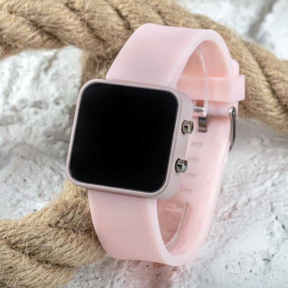Yeni Pinkoli Pembe Renk Dijital Led Ekran Büyük Kız Çocuk Genç Kadın Saati ST-303756 - 2