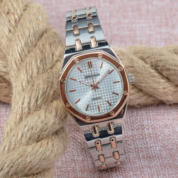 Silver Rose Renk Çelik Kordonlu Spor Kasa Bayan Saat ST-303454 - 5