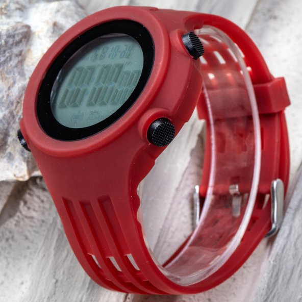 WatchART Dijital Unısex Oleydi Sporcu Kol Saati Japon Mekanizma Bordo ST-303380 - 2