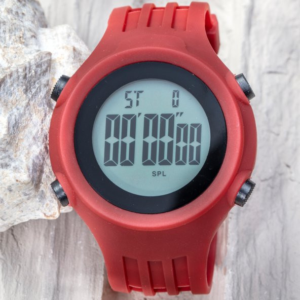 WatchART Dijital Unısex Oleydi Sporcu Kol Saati Japon Mekanizma Bordo ST-303380 - 3