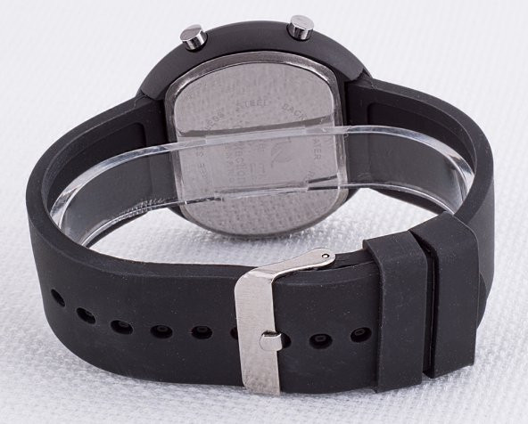 Dijital Led Tasarım Siyah Renkli Silikon Kordonlu Unisex Kol Saati ST-303518 - 4