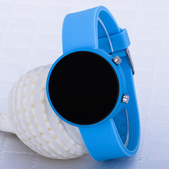 Dijital Led Ekran Mavi Silikon Kordonlu Erkek Genç Yetişkin Kol Saat ST-303586 - 4