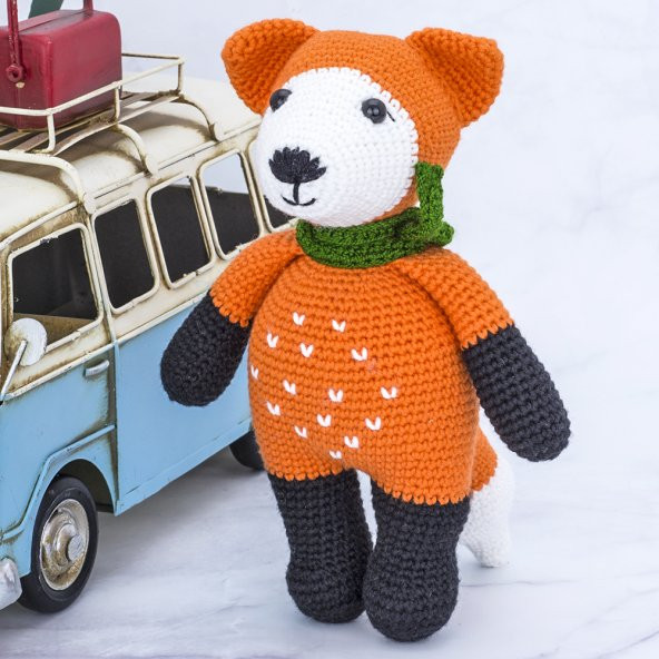 Sevimli Mister Fox Organik Oyuncak Tilki Uyku Arkadaşı  Boyutları Y:17cm X G:12cm - 3