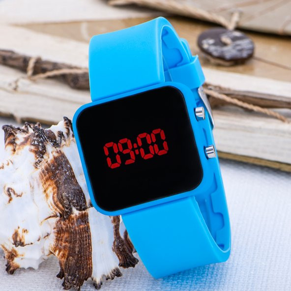 Unisex Mavi Renk Spor Kasa Dijital LED Kol Saat ST-303614 ürün görseli 1