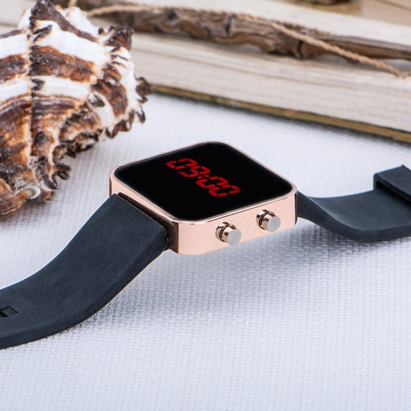 Kare Orta Kasa Dijital Led Ekran Yetişkin Çocuk Erkek Saat ST-303613 - Resim 4