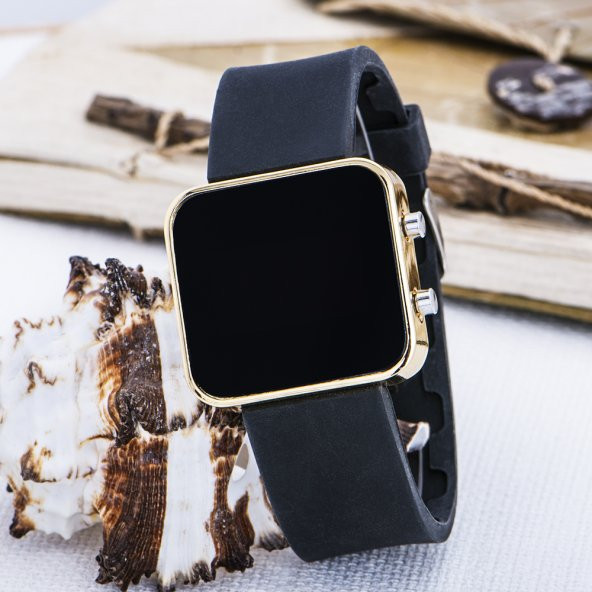 Yeni Led Dijital Ekran Mini Sarı Kasa Unisex Kol Saat ST-303617 - 2