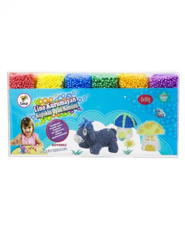 Lino Kurumayan Köpüklü Oyun Hamuru 6 Renk