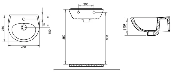 36X45 OVAL LAVABO DEKORLU ( ÇOCUK LAVABO DEKORLU ) TURAVİT - Resim 2