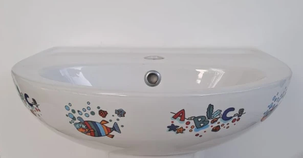 36X45 OVAL LAVABO DEKORLU TURAVİT
