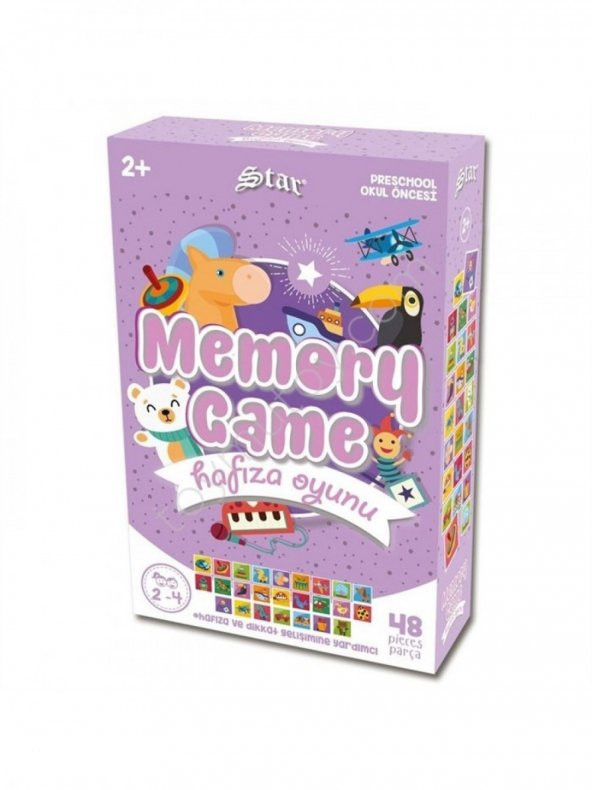 Star Memory Game Hafıza Oyunu 48 Parça + 2-4 Yaş - 1