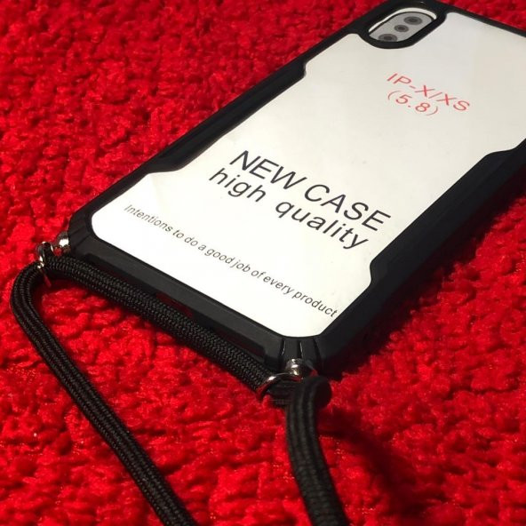 iPhone 6 Plus/6S Plus Yeni Model Zırh Özellikli Siyah Boyun Askılı Kılıf - 4