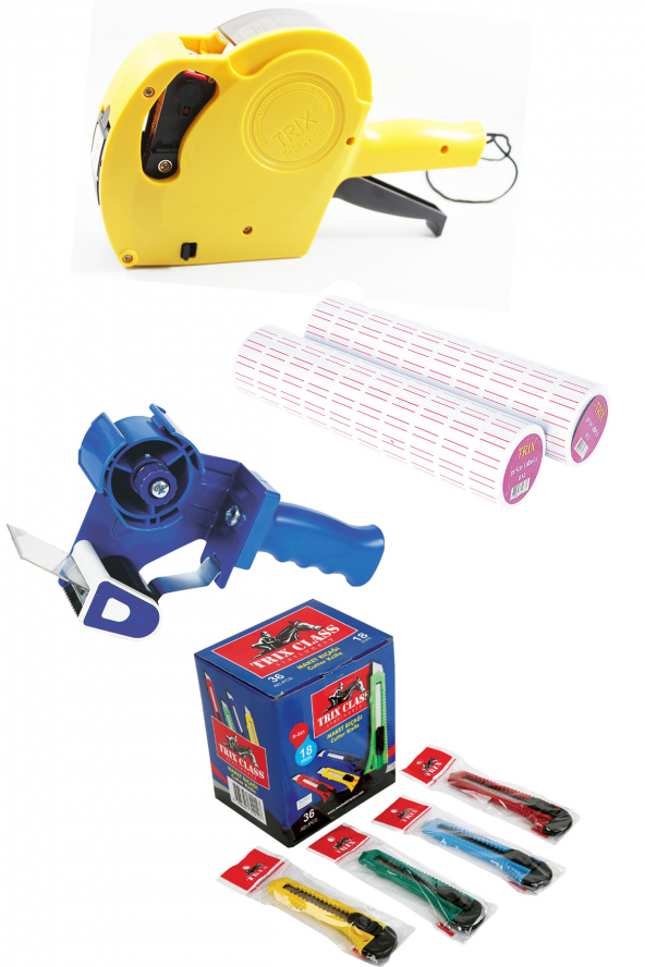 Depo Seti Bant Makinası+Etiket Makinası+Maket Bıçağı
