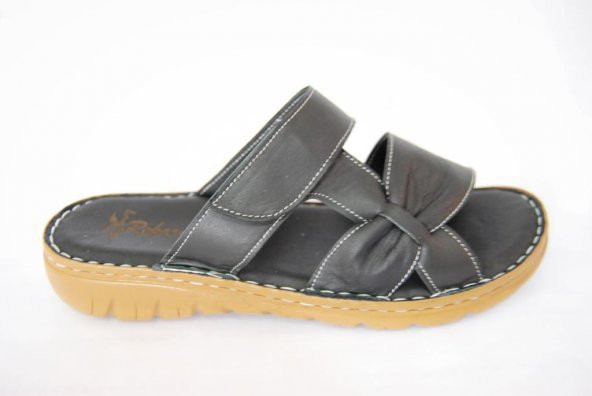 Kadın 103 Kadın Çırtlı Model Hakiki Deri Atölye Yumuşak Taban Giyimli Terlik - 5