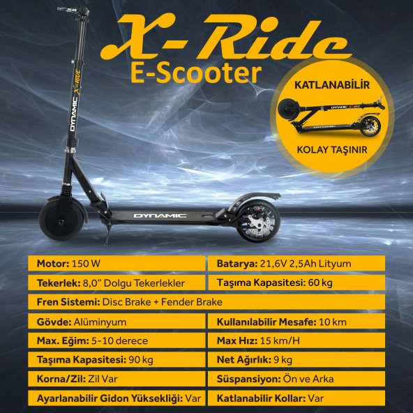 Dynamic Xride E - Scooter. Elektrikli Scooter - 2