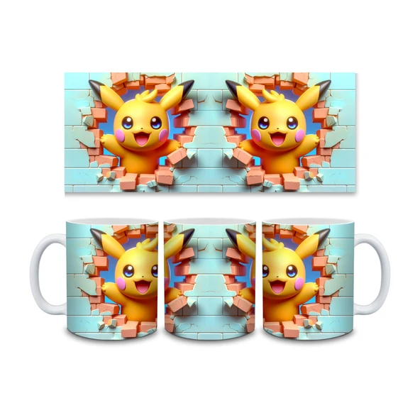 PIKACHU Baskılı Kupa Bardak, POKEMON PIKACHU Baskılı Kupa