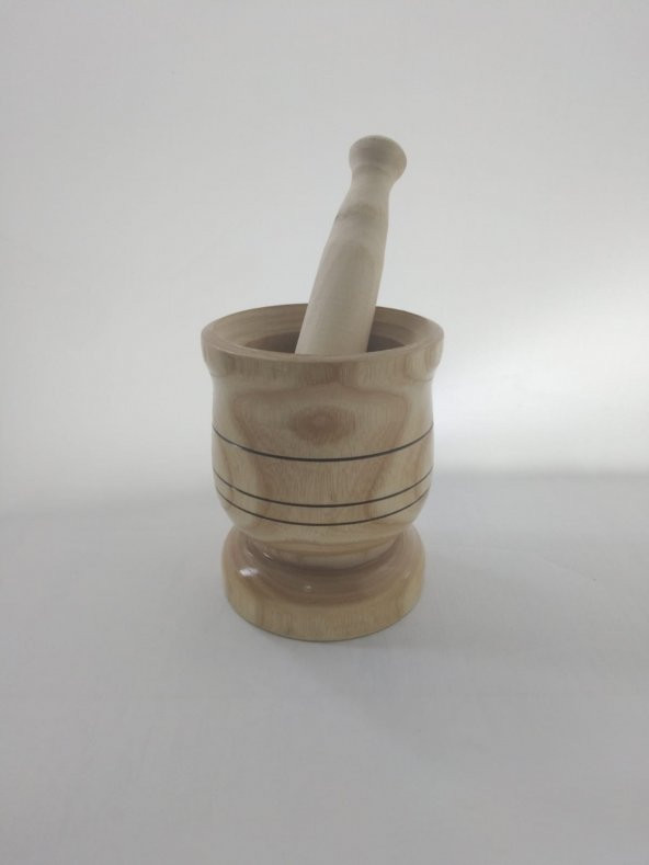 Ahşap Havan Dövecek Desenli Büyük Boy 14cm x 11cm - 3