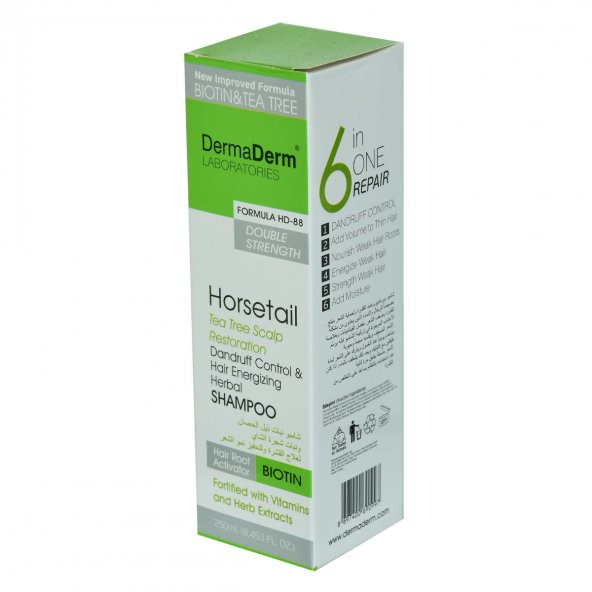 Kepek Karşıtı At Kuyruğu Kırkkilit Otu Özü ve Vitaminli Mineralli Saç Güçlendirici Şampuan 250 ML - 3