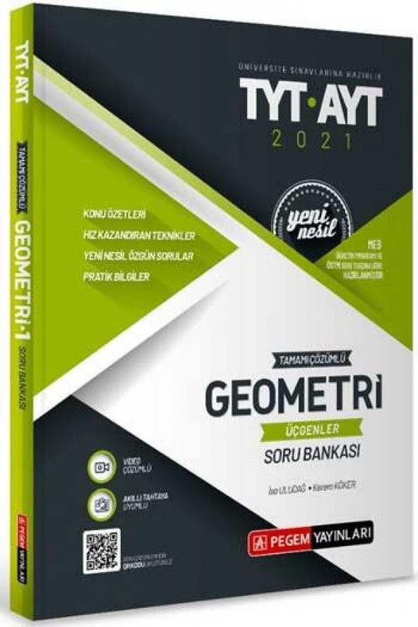 TYT AYT 2021 GEOMETRİ ÜÇGENLER SORU BANKASI - PEGEM