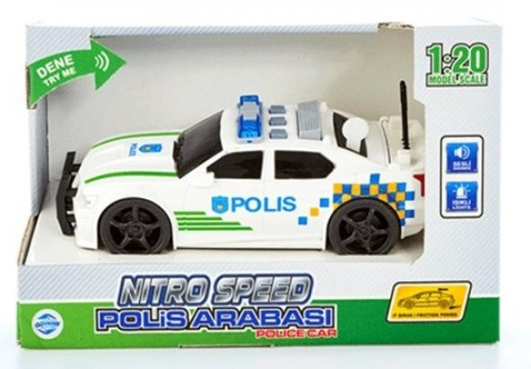 Nitro Speed 1:20 Polis Arabası (Yeşil Beyaz)