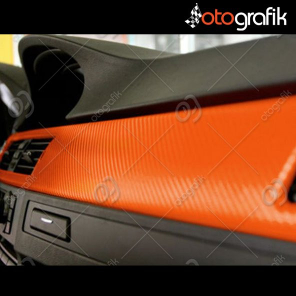 OTOGRAFİK - TURUNCU KARBON FOLYO - HAVA KANALLI - 2