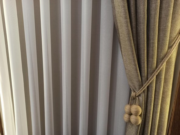 Soysaraç Linen Keten 1/2,5 Pileli Tül Perde  Ekru 250 x 260 cm - 4