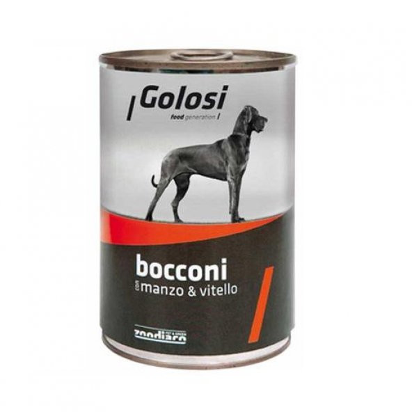 Golosi Bocconi Sığır ve Dana Etli Konserve Köpek Maması 400 Gr - 1