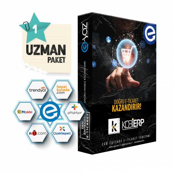 KOBİERP E-Ticaret Uzman Paket Erp Yazılımı
