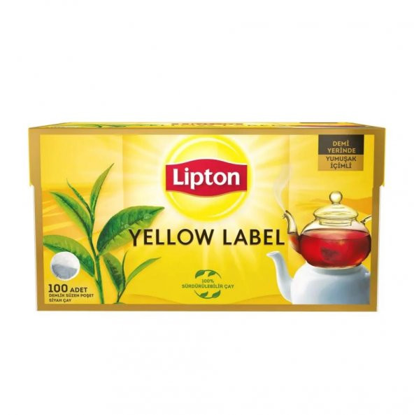 Lipton Yellow Label Tea Demlik Poşet Çay 100lü