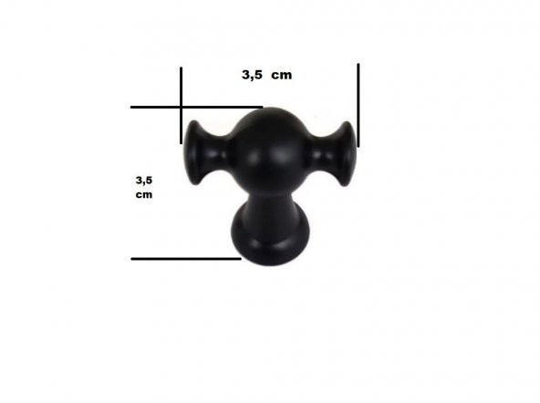 MANOLYA MAT SİYAH DOLAP KULP - 2