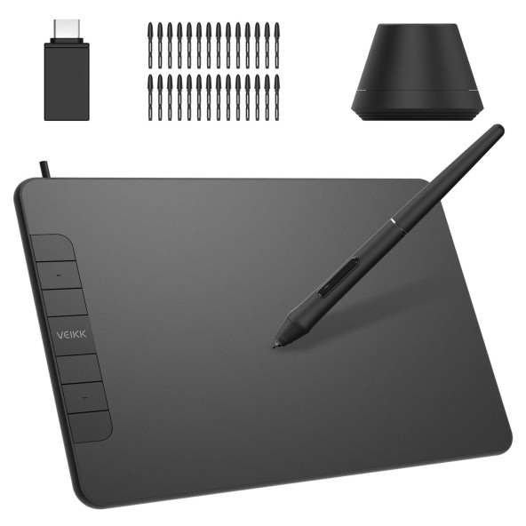 Veikk VK640 6 x 4" 6 Kısayol Tuşlu Grafik Tablet + Kalem