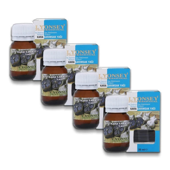 Lyonsey Professional Kara Sarımsak Yağı 20 ml x 4 Adet - 2