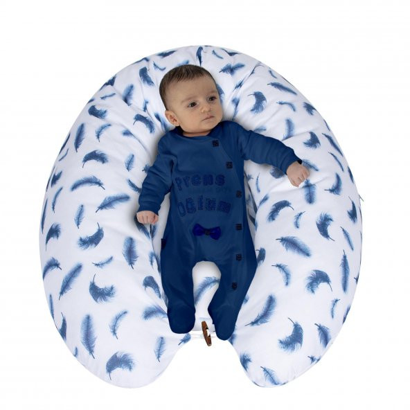 Sevi Bebe Yastıklı Anne Bebek Emzirme Minderi ART-579 Tüy Desen - 7