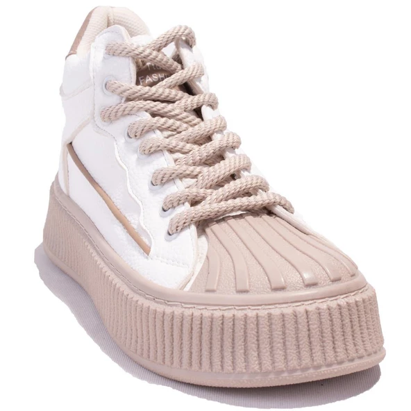 Dagoster DZS07-8897500CN Beyaz Bej Ortopedik Günlük Kadın Spor Ayakkabı