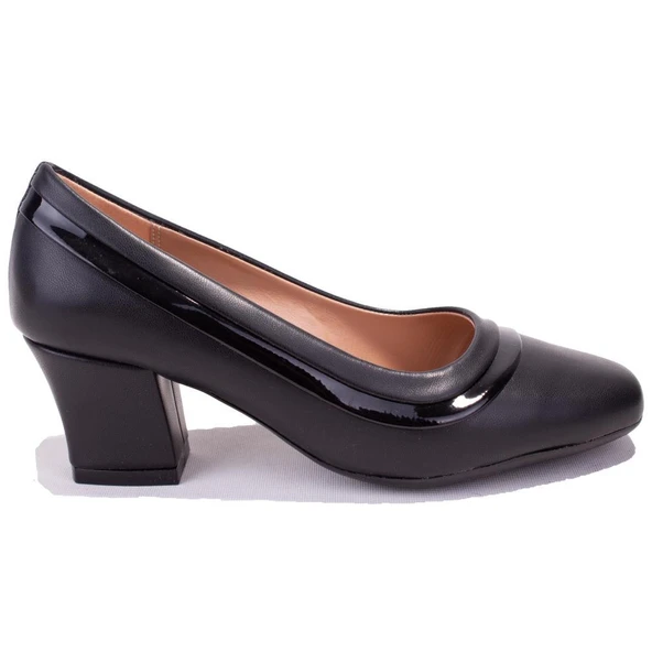 Dagoster DZA07-725505CN Siyah Klasik Topuklu Kadın Ayakkabı - 2