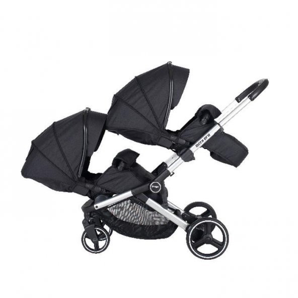 Prego 2071 İbiza Pro İkiz Bebek Arabası Siyah - 2