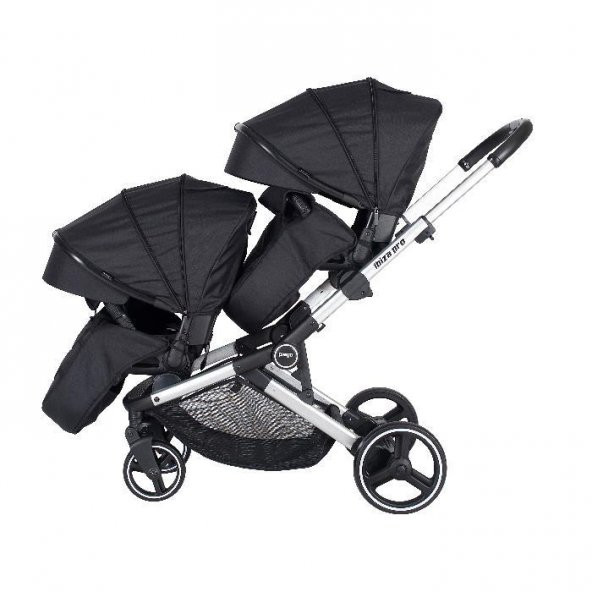 Prego 2071 İbiza Pro İkiz Bebek Arabası Siyah - 3