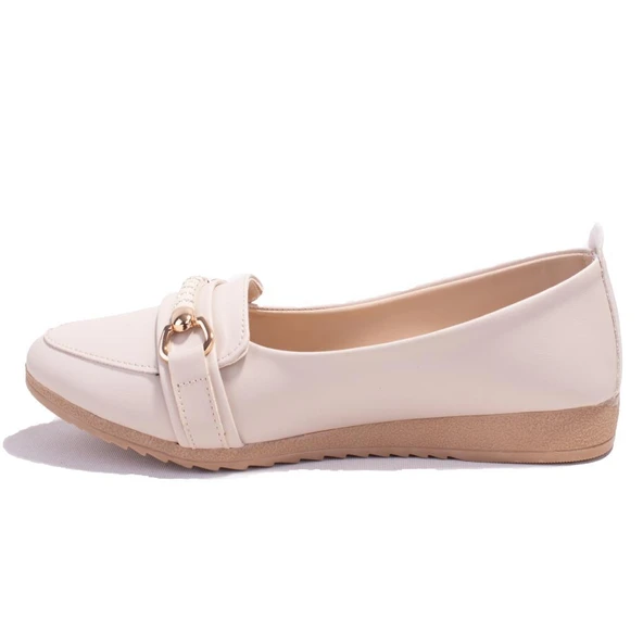 Dagoster DZA07-147230CN Bej Ortopedik Günlük Babet Kadın Ayakkabı - 3