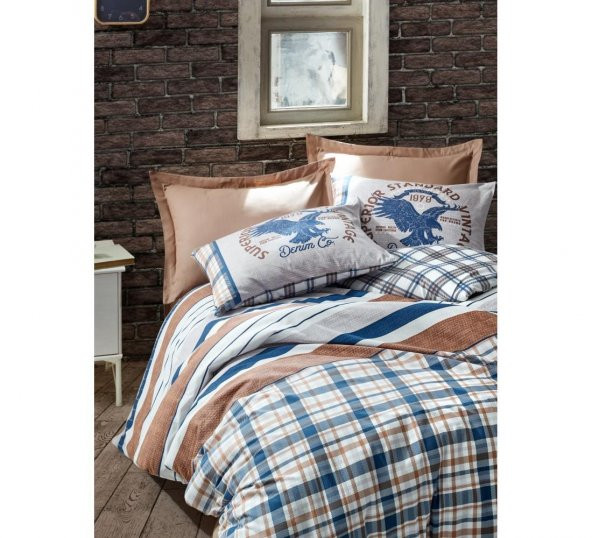 Cotton Box Masculine Ranforce Nevresim Takımı Tek Kişilik Danilo Kahve - 2