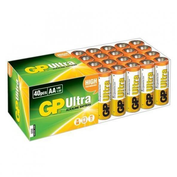 Gp R6 AA Boy Ultra Alkalin Kalem Pil 40lı Paket GP15AU-2B40