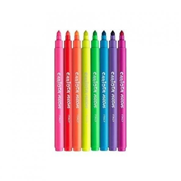 Carioca Neon Yıkanabilir Keçeli Kalem 8li - 2