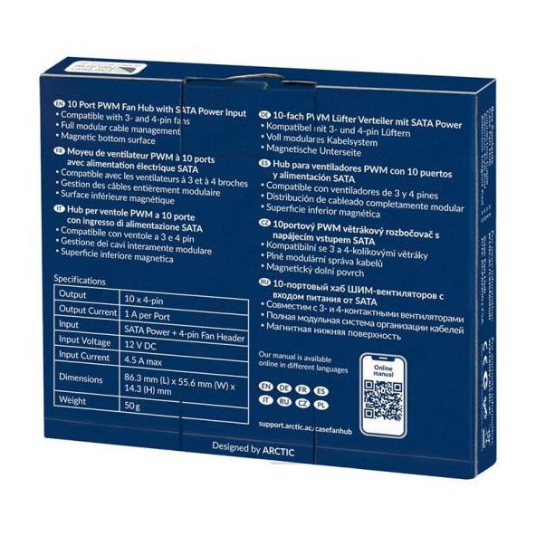 ARCTIC Fan Hub 10 Portlu PWM SATA Güç Destekli - 9