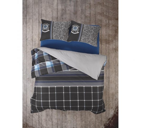 Cotton Box Masculine Ranforce Nevresim Takımı Çift Kişilik Roberto Antrasit - 3