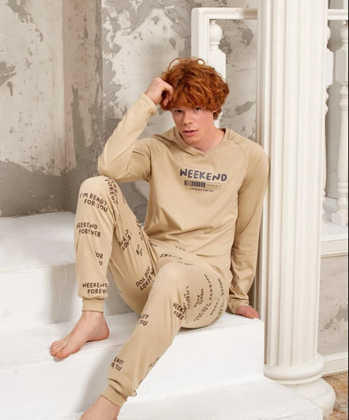 Gd Goldoremi 5326 Erkek Weekend Uzun Kollu Pijama Takımı - 1