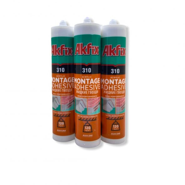Kartonpiyer Stropiyer Yapıştırıcı Beyaz 310 Ml x 3Lü Set