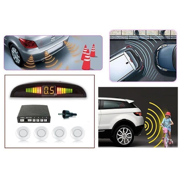 AEMPART Araç geri park sensörü türkçe ses ikazlı gri göz 22mm aem - 4