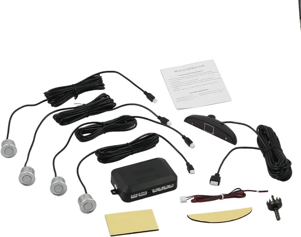 AEMPART Araç geri park sensörü türkçe ses ikazlı gri göz 22mm aem - 2