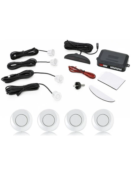 AEMPART Araç geri park sensörü led ekran ve ses ikazlı beyaz 18mm aem