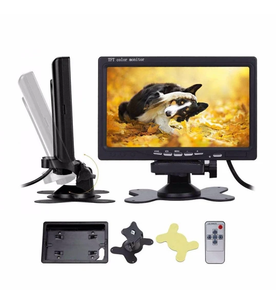 AEMPART Araç geri görüş kamera ve monitör seti seti 7 inc tek bölge